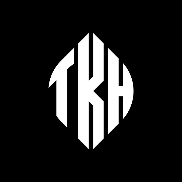 White monogram 'TKH' on a black background